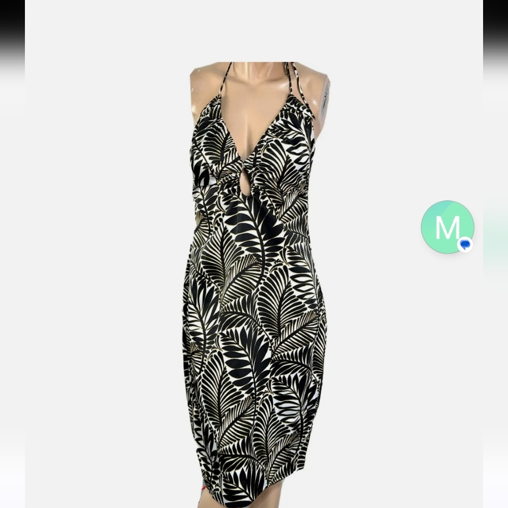 Christian Lacroix Dress Women’s Size S Small Printed Low Back Halter Cutout